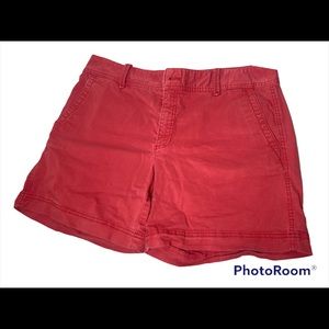 Eddie Bauer Red MIDI  Skirt 100% Cotton Size 12.